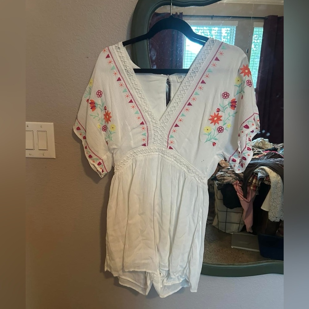 White boutique romper